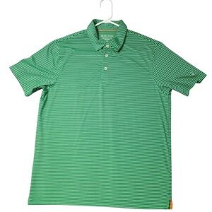 Michel Rouen Polo Shirt Adult L Green  Golf Performance Stretch Mens